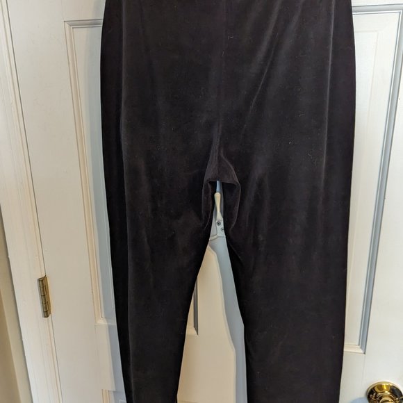 Ladies Black Velour Lounge Pant Drawstring 30-in Inseam Charter Club Petite P/P - Picture 6 of 8